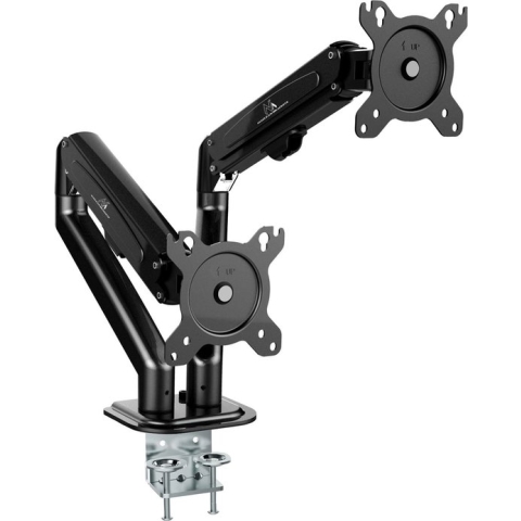Maclean - Monitorhouder voor 2 monitoren 13"-27" - gasveer - Tot 7kg - MC-861N - Zwart