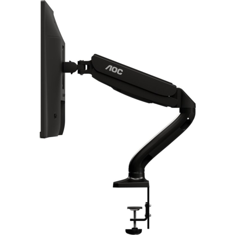 Aoc As110D0 - Bureaumontage Voor Lcd-Scherm (Instelbare Arm) - Aluminumlegering - Zwart - Schermgrootte: Tot 27 [68 5 Cm]