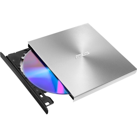 ASUS ZenDrive U9M SDRW-08U9M-U - Schijfstation - DVD�RW (�R DL) - 8x/8x - USB 2.0 - extern - zilver - voor 15; ROG Strix G15; ROG Zephyrus Duo 15; ROG Zephyrus G14; TUF505; ZenBook 13