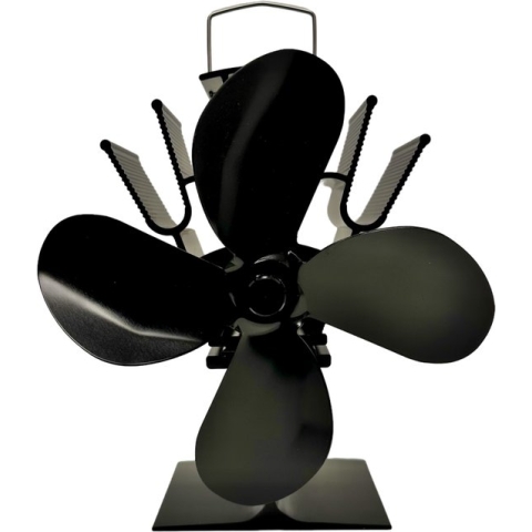The Stove Fan | 4-blads energie besparende haardventilator | Groot 19 cm | Extra curve propeller bladen voor meer lucht verplaatsing | Kachelventilator Haardventilator Eco fan ventilator