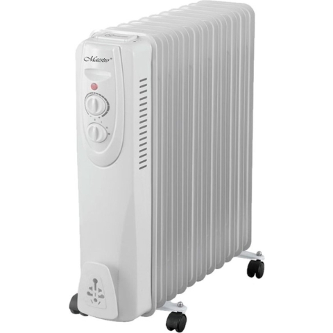 Maestro - Elektrische Olieverwarming Verwarming 2500W - 11 vinnen | 3 warmtestanden 1000/1500/2500W Thermostaat Olie Radiator