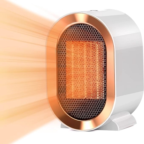 Kleine Ventilatorkachel - Elektrische kachel - Elektrische Ventilatorverwarming - Verwarming - Elektrische Verwarming - Energiebesparend - Stil - met Oververhittingsbeveiliging