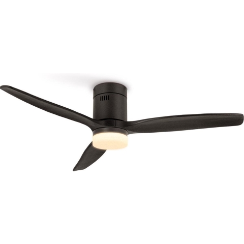 CREATE WINDCALM DC ZWART- Plafondventilator - Plafondventilator met Zfstandsbediening - 6 Snelheden - Timer - Zomer/Winter functie - met Verlichting 132 cm