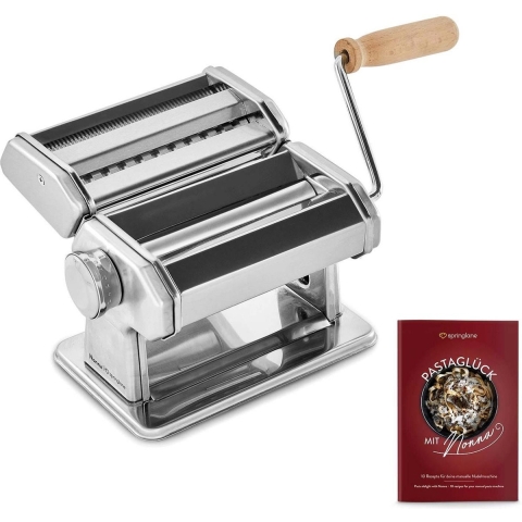 Springlane Pastamachine Nonna incl. Pasta droogrek - Zilver