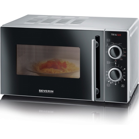 Severin MW 7771 - Vrijstaande Solo Magnetron - RVS/Zwart