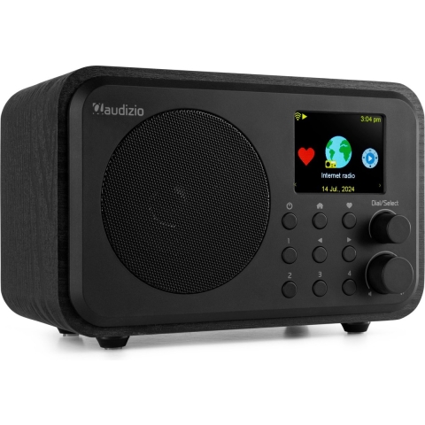 DAB radio - Audizio Vicenza - DAB / DAB+ en Internet radio met Bluetooth - WIFI - Accu - Zwart