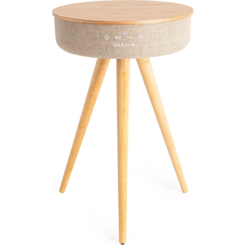 CREATE SPEAKER TABLE - Bluetooth-luidsprekertafel en draadloze smartphone-oplader- MP3, WMA en WAV- 88 W geluid op 360