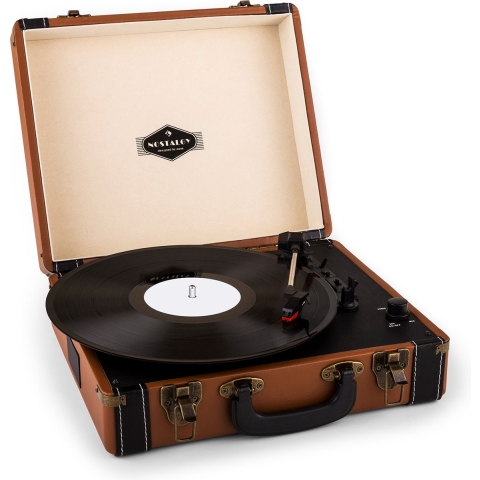 Jerry Lee retro-platenspeler LP USB bruin