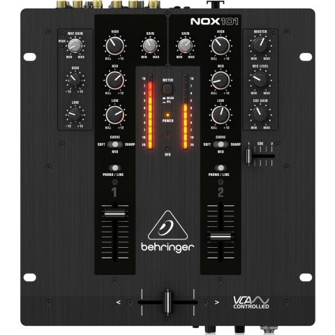 Behringer NOX101 2-kanaal Battle DJ mixer - DJ-mixer