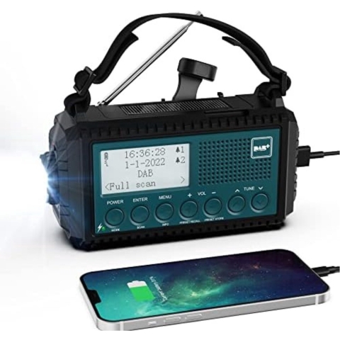 Radio Op Batterijen - Draagbare Radio - Noordadio - Blauw|Zwart