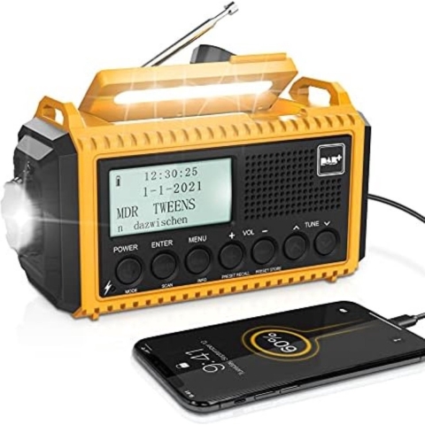 Radio Op Batterijen - Draagbare Radio - Noordadio - Geel