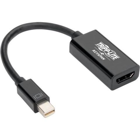 Tripp-Lite P137-06N-HD4K6B Keyspan Mini DisplayPort 1.2 to HDMI 2.0 Active Adapter – M/F, 4K x 2K @ 60 Hz, Thunderbolt 1/2, Black TrippLite