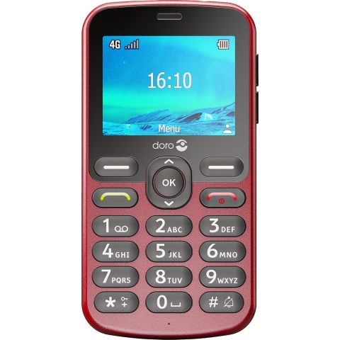 Doro 1880 - Eenvoudige Senioren GSM - 4G - Rood