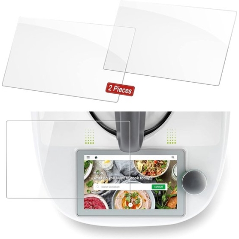 2 stuks displaybescherming voor Vorwerk Thermomix TM6 display beschermfolie voor TM6 accessoires, 9H pantserglasfolie krasbestendig, duurzaam