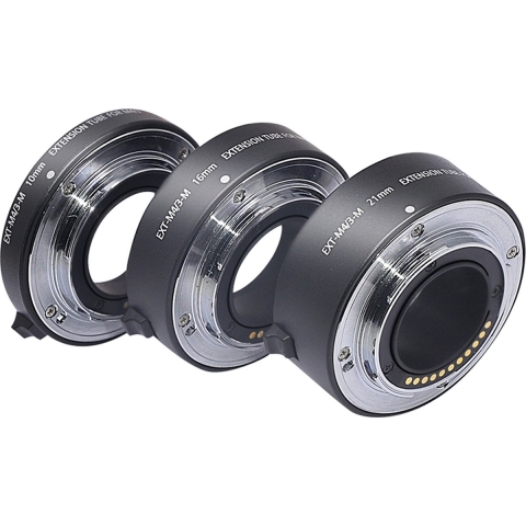 McoPlus MFT-mount Tussenring Metaal Macro Set 10 + 16 + 21
