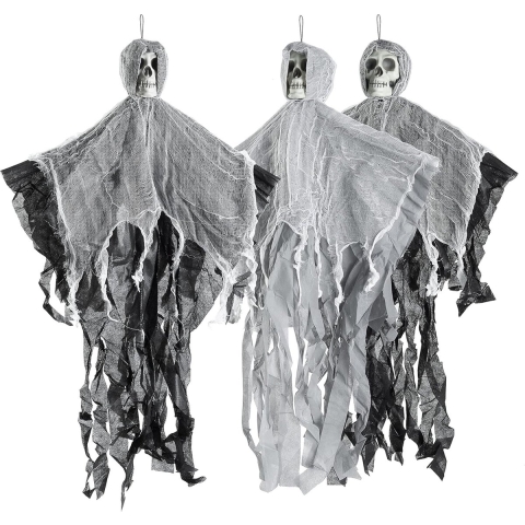 Griezelige Enge Hangende Skeletten, 90cm - Halloween Feestdecoratie, Horror Decoratie voor Spookhuis, Tuin, Binnen en Buiten - Stevig en Herbruikb