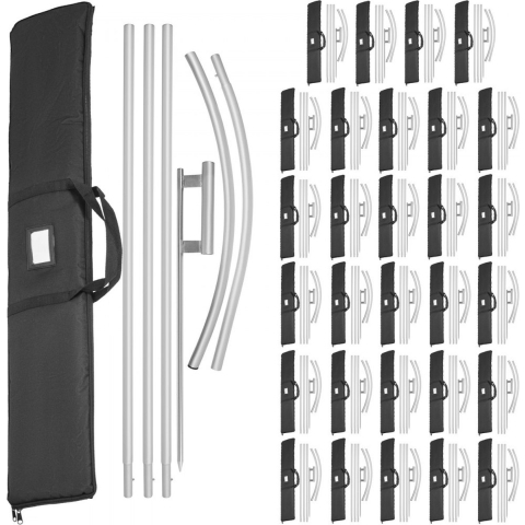 Dakta® Custom Feather Flag Paal Vlaggenmasten Stokken 30x6 Stuks 4,3 M Beachvlag