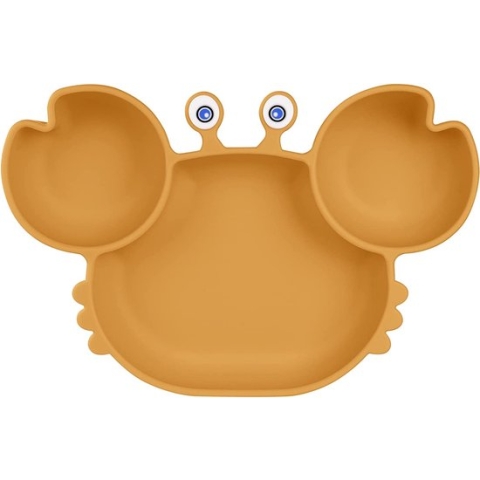 Put plates with compartments - Silicone Baby Board / Non-Slip Kids Placemat with Suction Cups - Self-Feeding Training