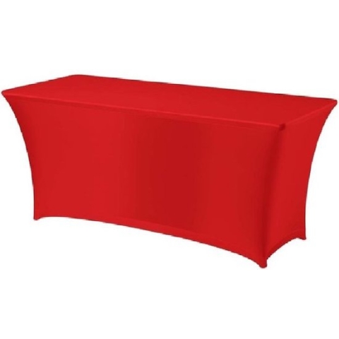 Slimline buffettafelrok slimfit 183x76x74 cm rood inclusief top cover