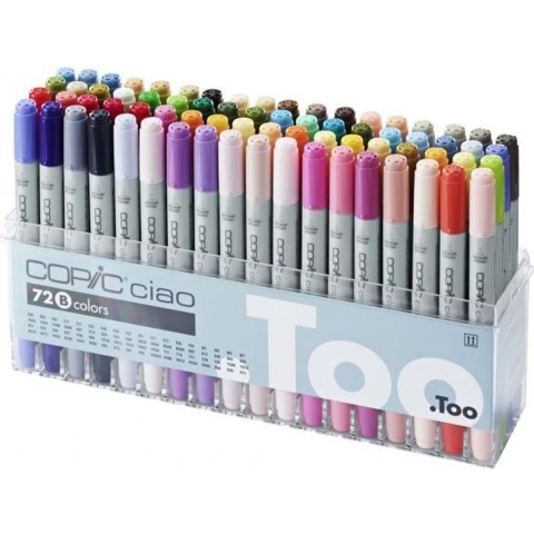 COPIC Marker Set Ciao B - Set Van 72 Stuks - Stiften Set - Professionele Markers - Markers Voor Tekenen En Ontwerpen - Twinmarkers Alcohol Marker