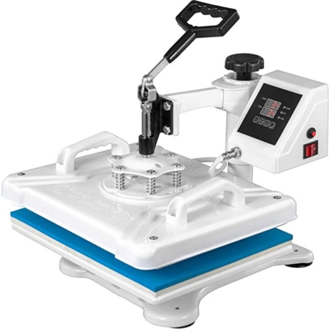 Jo-Jo Products 4U - Vevor Warmte Pers Machine - Heat Press - 5 in 1 - Drukker - Kleding Bedrukken - Wit