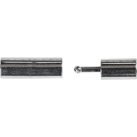 Magnetische sluiting, afm 3x14 mm, verzilverd, SP, 40 stuks