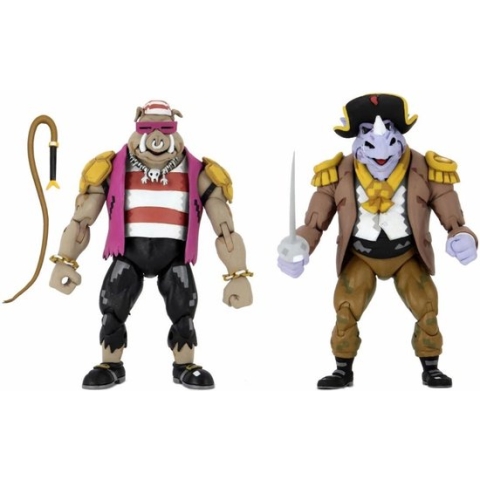 TMNT: Turtles in Time - Pirate Rocksteady and Bebop 7 inch Action Figure 2-Pack