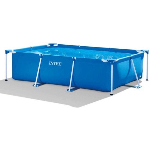 Intex Family Frame Zwembad 260x160x65cm + gratis AG Afdekhoes - afdekzeil- accessoires Opzetzwembaden- rechthoekig- framebad - rectangular - familiebad - bovengronds zwembad - Sterk - kinderzwembad - kinderen - volwassenen