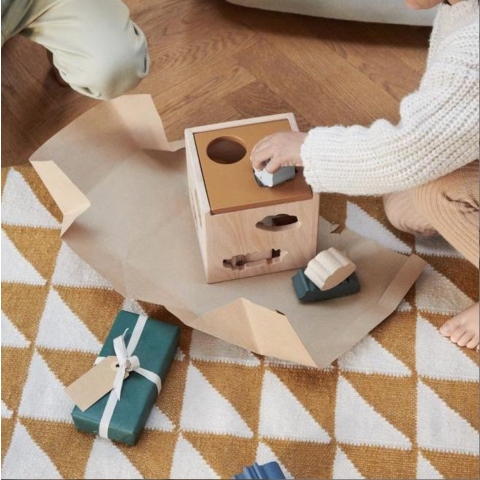 LIEWOOD Gary Puzzle Cube - Vormenstoof - Hout - Safari