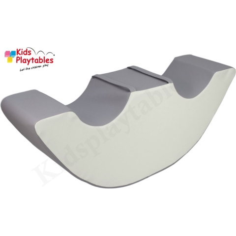 Soft Play Foam Schommelwip Duo wit-grijs | rocker | wipwap | foamblokken | bouwblokken | Soft play speelgoed | schuimblokken
