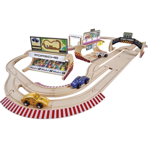 Eichhorn Porsche Houten Race Set, 53dlg.