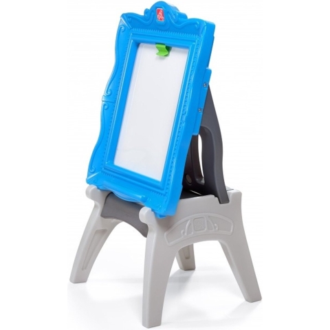 Step2 Masterpiece Easel Schoolbord - Tekenbord voor kinderen met kruk - Whiteboard Schrijfbord van kunststof inclusief opbergvakjes en clips
