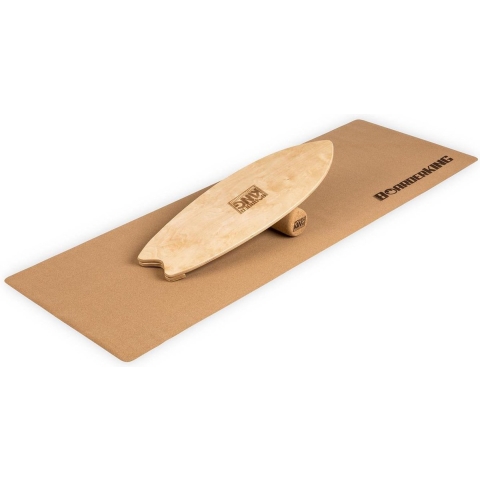 Indoorboard Wave balance board + mat + rol hout/kurk