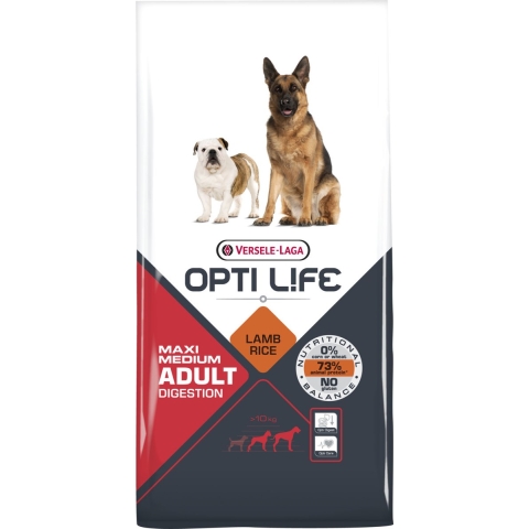 Opti Life Adult Digestion Medium-Maxi - Hondenvoer - 12.5+2.5 kg Promo