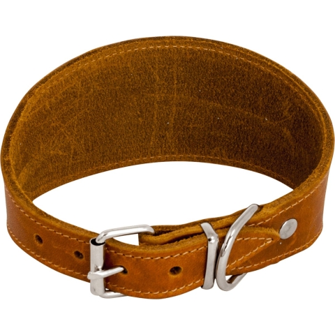 Jack And Vanilla Grlewhhc42cm - Halsbanden - Vetleder Windhondhalsband - Cognac - 42cm