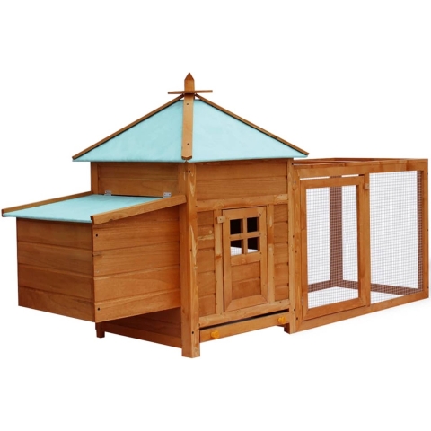The Living Store Kippenhok Groot - 190 x 72 x 102 cm - Bruin