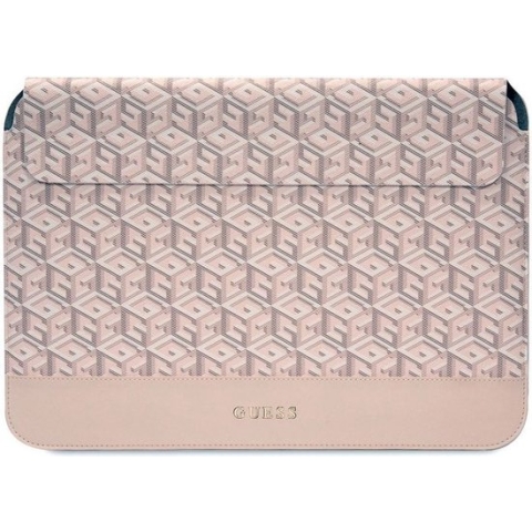 Guess G-Cube Sleeve voor o.a. Apple MacBook (13"/14") - Roze