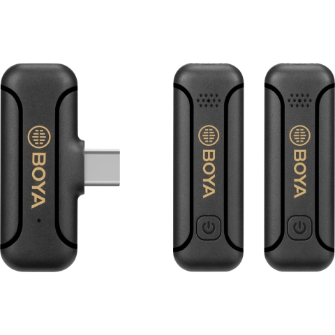 Boya 2.4 GHz Dasspeld Microfoon Draadloos BY-WM3T2-U2 voor USB-C | inclusief 2 transmitters