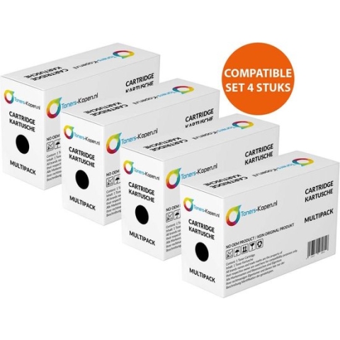 4X Canon 719H 3480B002 - XL Alternatieve Toner - 27600 Pagina's - Geschikt voor Canon I-Sensys LBP-250, 251dw, 252dw, 253dw, 253x, 6300dn, 6310dn, 6600, MF-410, 411dw, 414dw, 416dw, 418x, 419dw, 419x, 5800, 5840dn, 5880dn, 5900, 5940dn, 5980dw, 6100