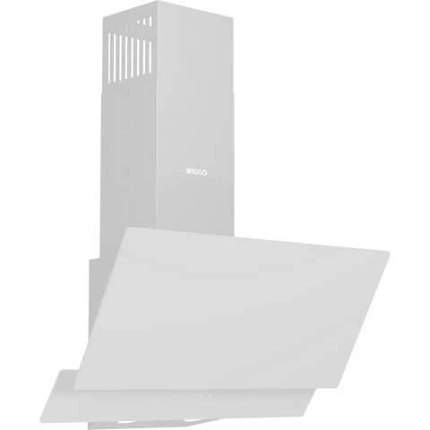 Wiggo WE-A642G(W) - Schuine afzuigkap - 60 cm - 626 m³/h - 4 standen - Energieklasse A - Wit - Glas - Koolstoffilters meegeleverd