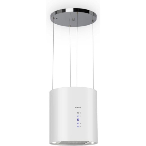 Klarstein Barett Afzuigkap Eilandschouw Eiland Afzuigkap - 190 W - Recirculatiesysteem Met 3 Standen - Recirculatievermogen: 558 M³/H - LED-Verlichting Fornuisverlichting: 2 X 1 W - Wit