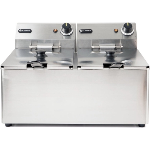Hendi Frituurpan 2x 8 Liter - Friteuse Kitchen Line - 230V / 7kW - 55x43x(H)34,5cm