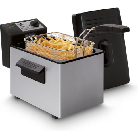 FRITEL friteuse A101M - frituurpan met koude zone - 3 liter - 2000 Watt - kunststof antistofdeksel