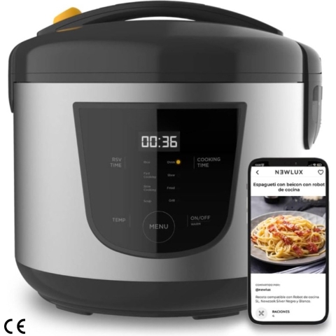 Multifunctionele Keukenrobot - Multicooker - 5 Liter Capaciteit, Programmeerbaar tot 24 Uur, Automatisch Koken, 8 Vooraf Ingestelde Menu's, Warmhoudfunctie tot 24 Uur, Inclusief Anti-Aanbakemmer