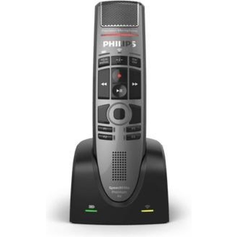 Philips SpeechMike Draadloze dicteermicrofoon SPM4000 - Studiokwaliteit microfoon - Touch sensor - Druktoetsen - Docking station - Lossless spraaktechnologie - Antraciet