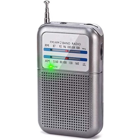 Radio Op Batterijen - Draagbare Radio - Noordadio - Zilver