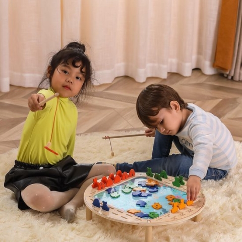 Viga Toys Visspel Junior 45 X 11 Cm Hout 45-delig