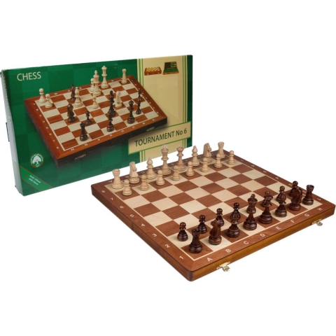 Schaakcassette hout - Tournament 6.
