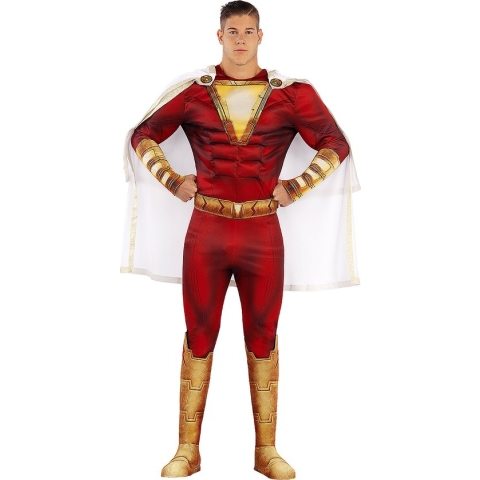 FUNIDELIA Shazam kostuum voor mannen Superhelden - Maat: XL - Rood