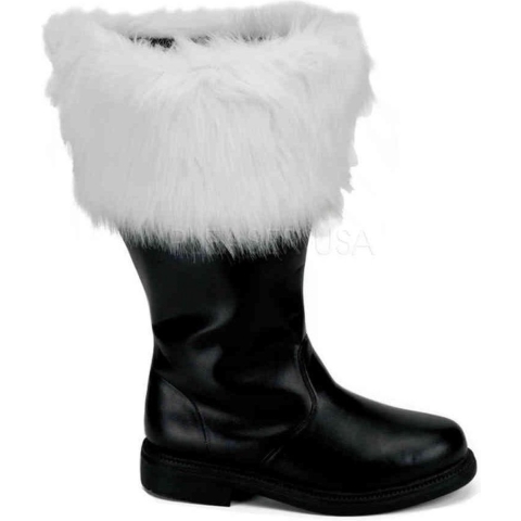 Funtasma - SANTA106WC Plus Size Laarzen - US 14 - XL - Zwart/Wit